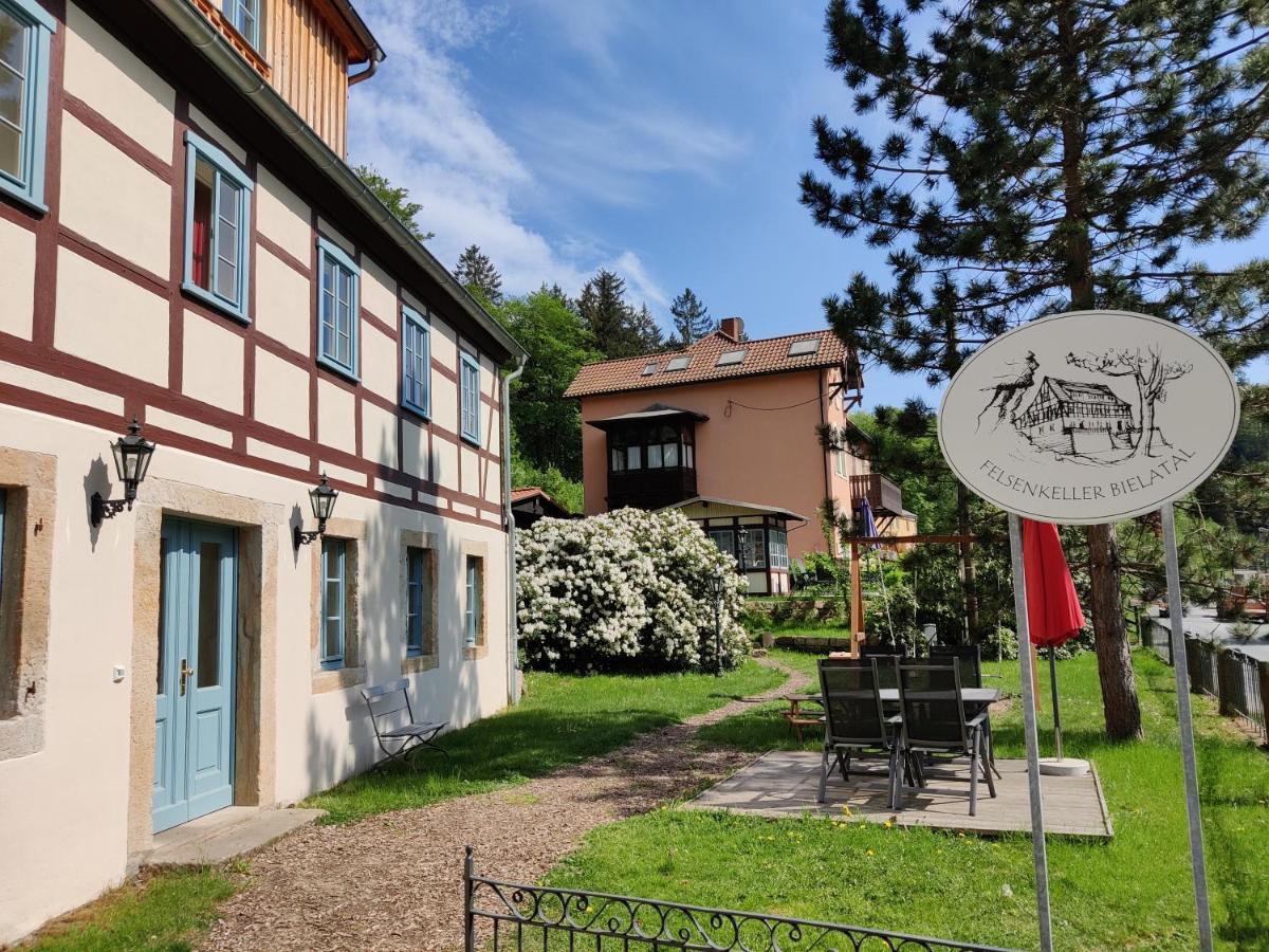 Ferienwohnungen Felsenkeller Bielatal Rosenthal-Bielatal Exteriör bild